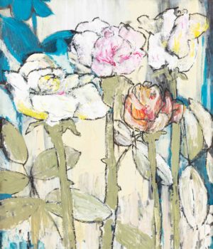 White and Pink Roses