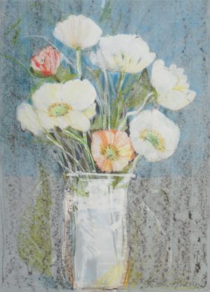 Pleasant Vase of Poppies