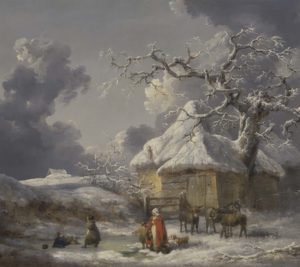Winter Landscape with figures