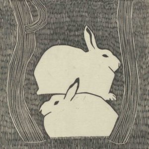 Two Snow Hares